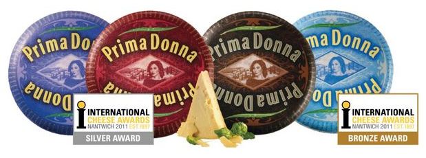 Prêmios internacionais para os queijos Prima Donna
